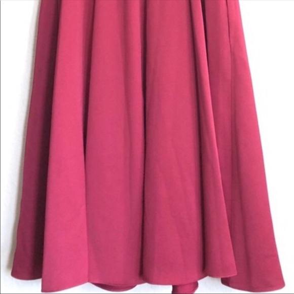 NEW Gal Meets Glam Noelle Twist Neck satin dress in Berry pink shade size 6 - Picture 7 of 10